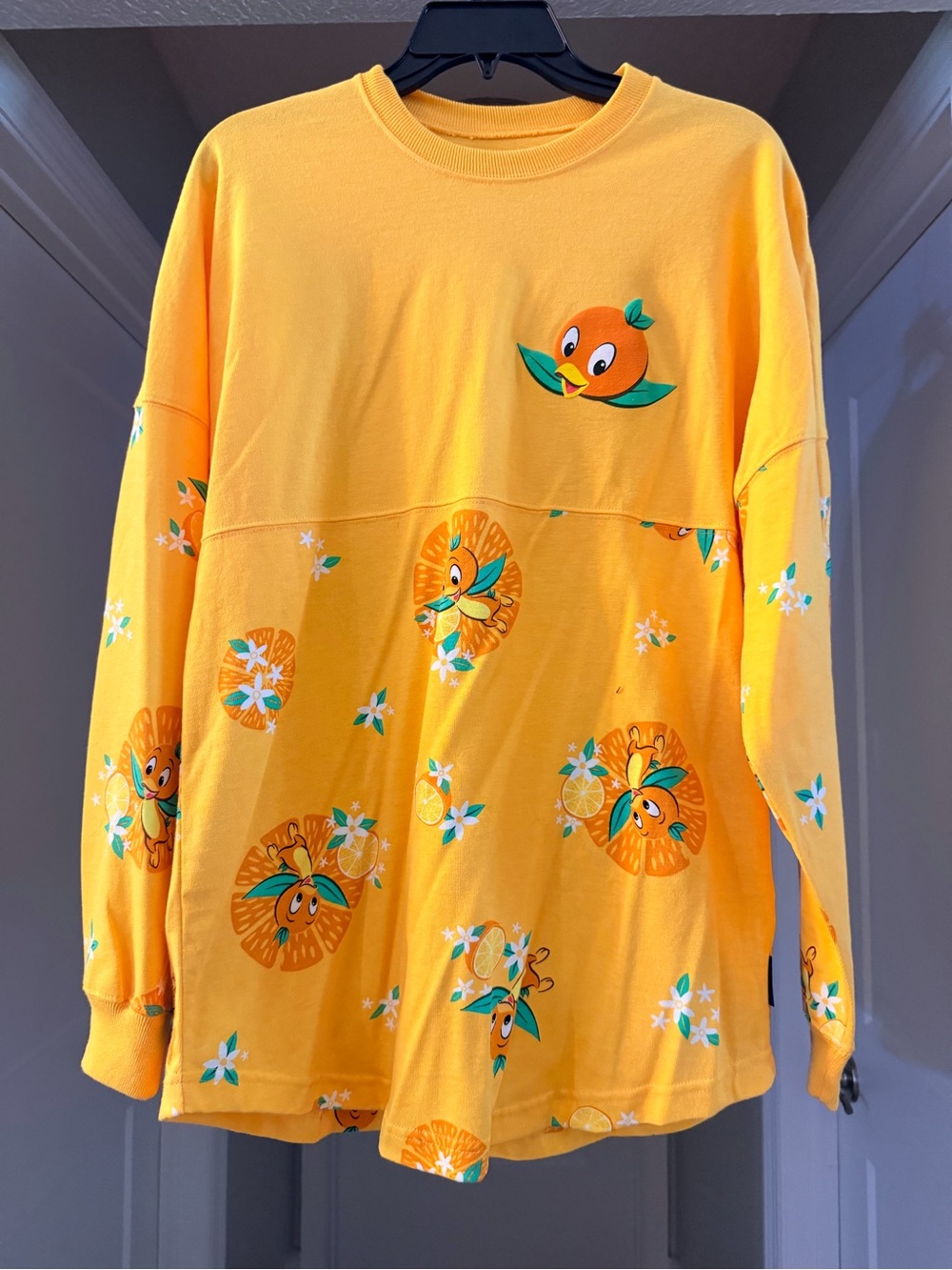 Disney Orange Character Graphic Long-Sleeve Top - Yellow & Green Accents